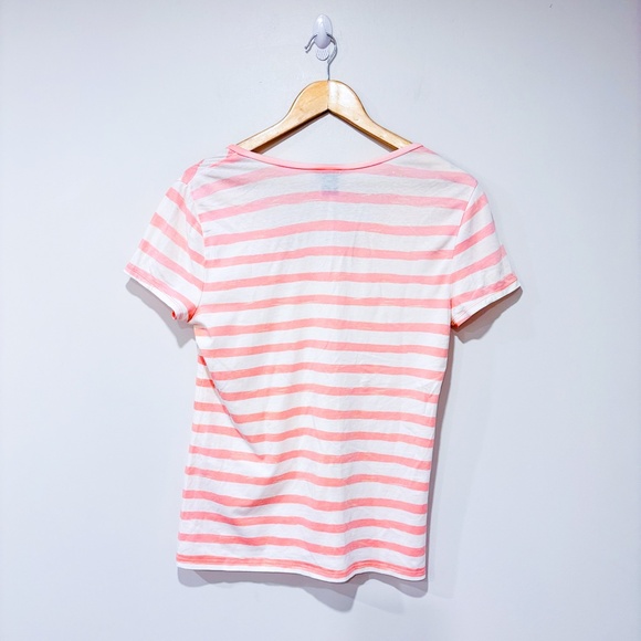 ANN TAYLOR White & pink striped t-shirt - Picture 2 of 6